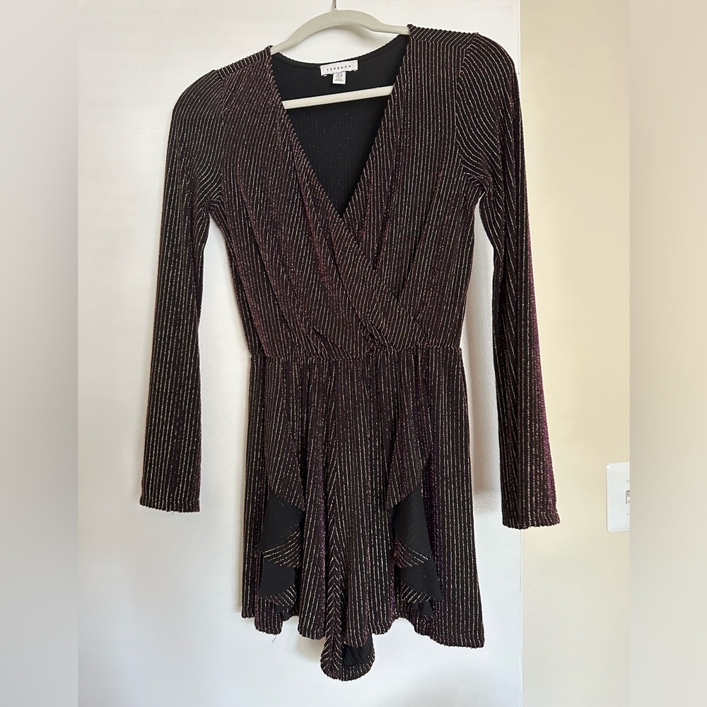 Topshop glitter stripe romper